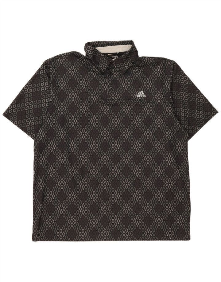 Tricou polo Adidas Climacool pentru bărbați 2XL Negru Argyle/Diamond Poliester