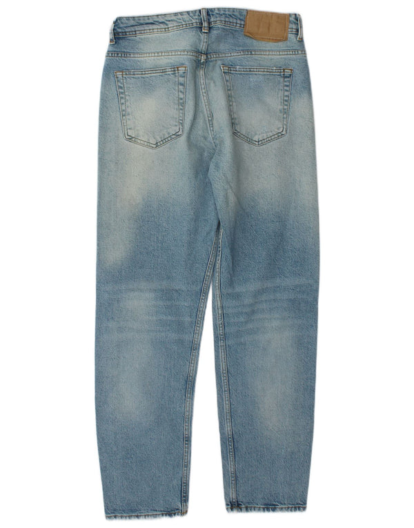 Blugi Distressed drepte pentru bărbați Zara EU 40 Medium L31 L29 Bumbac albastru