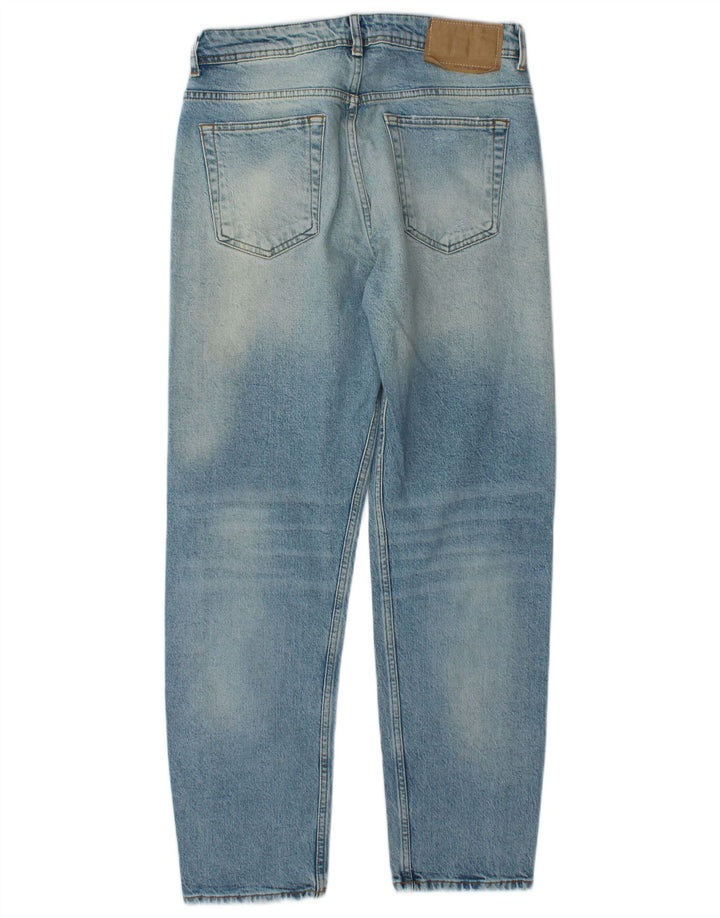 Blugi Distressed drepte pentru bărbați Zara EU 40 Medium L31 L29 Bumbac albastru