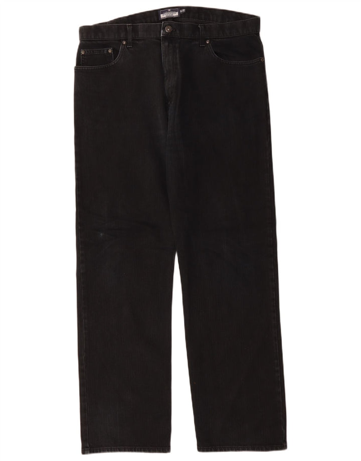Blugi drepti pentru bărbați Marks & Spencer Blue Harbour W36 L31 bumbac negru