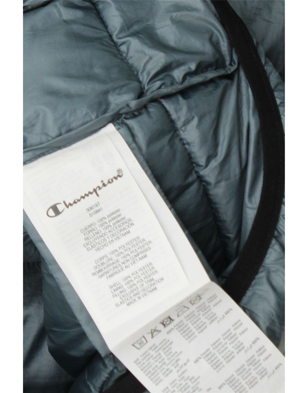 Jachetă căptușită cu glugă pentru bărbați Champion UK 36 Poliester albastru mic