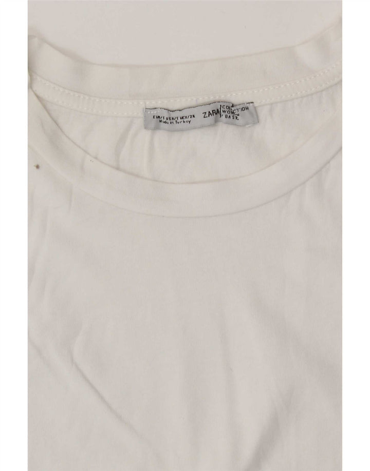 Tricou cu grafic pentru femei Zara UK 10 Small White