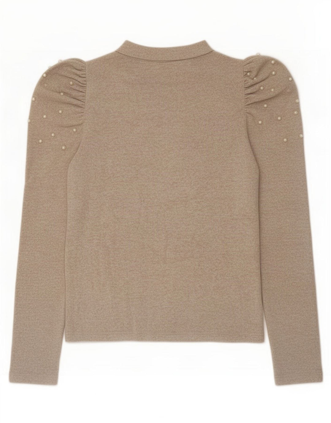 Top femeie Zara cu mânecă lungă UK 12 Medium Bej cu pete