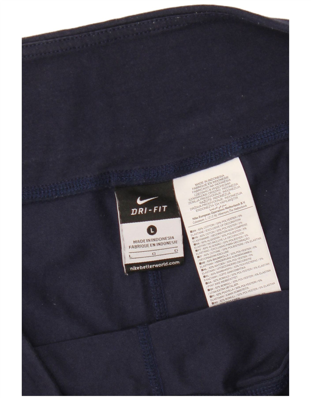 Pantaloni scurți sport NIKE Dri Fit Graphic Bermuda pentru femei UK 16, mari, bleumarin