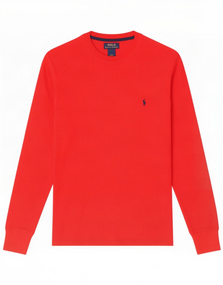 Polo Ralph Lauren Bărbați Regular Top cu mânecă lungă din bumbac roșu mic