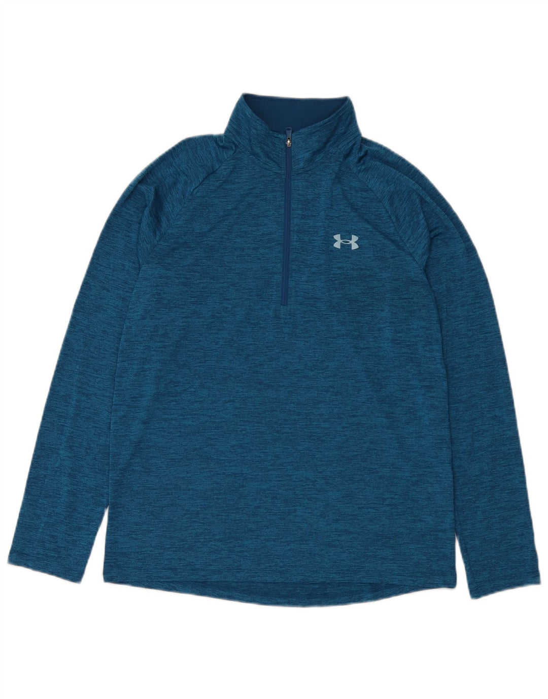 Top de trening Under Armour pentru bărbați, cu fermoar și gât, pete albastru mediu