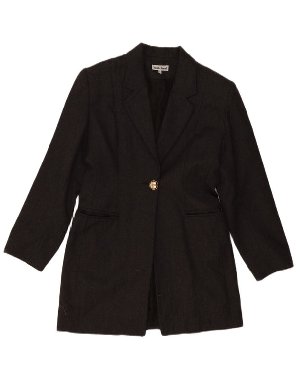 Jachetă vintage pentru femei cu paragate cu 1 nasture US 2 XS Lână gri