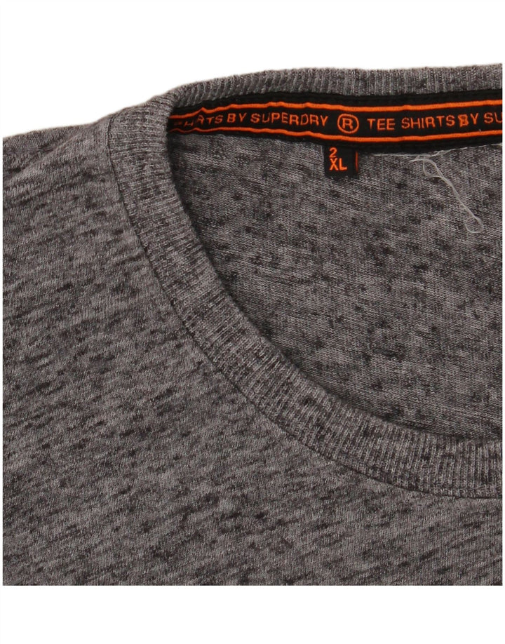 Tricou grafic pentru bărbați SUPERDRY Top 2XL gri cu pete