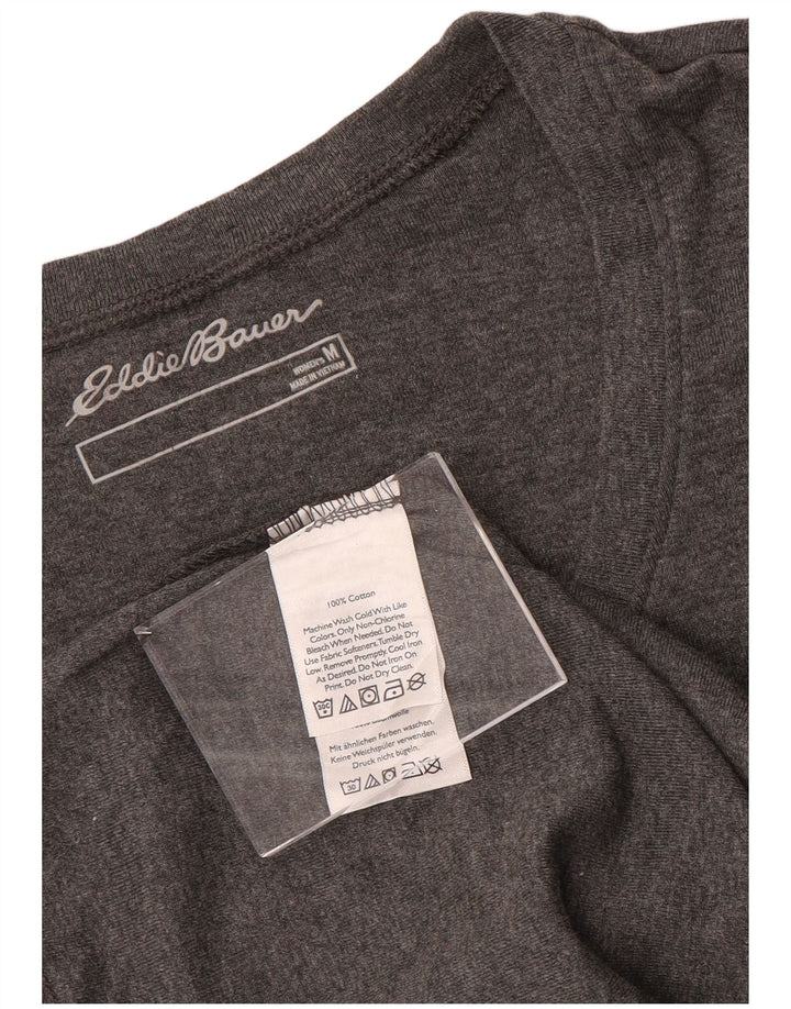 EDDIE BAUER Top pentru femei cu mâneci 3/4 UK 12, bumbac gri mediu
