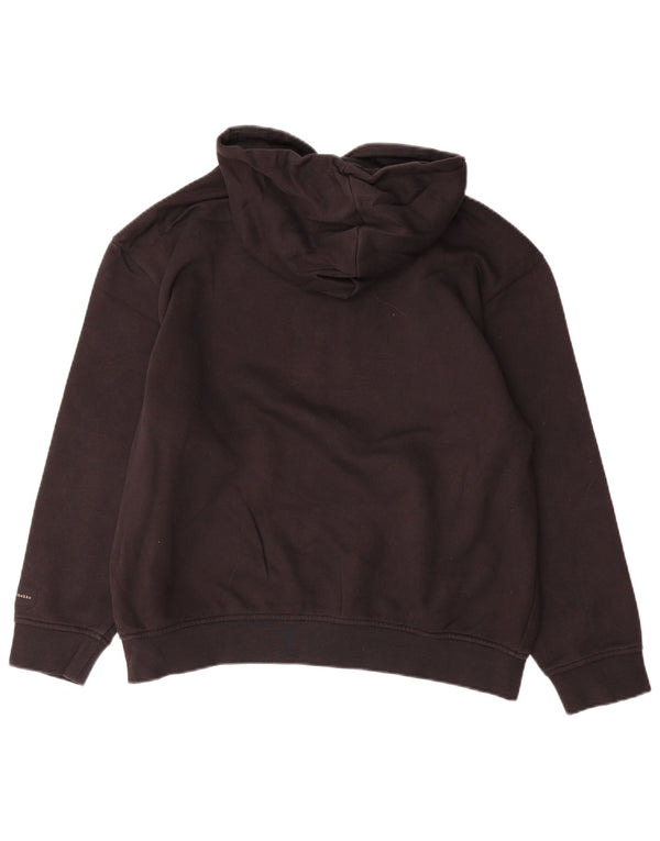 Pulover cu glugă supradimensionat cu grafic Adidas pentru femei UK 6 XS bumbac negru