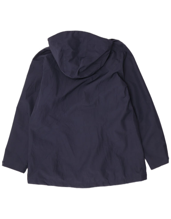 Jack Wolfskin Jachetă de ploaie cu glugă pentru femei, cu formă regulată, UK 18 XL, bleumarin