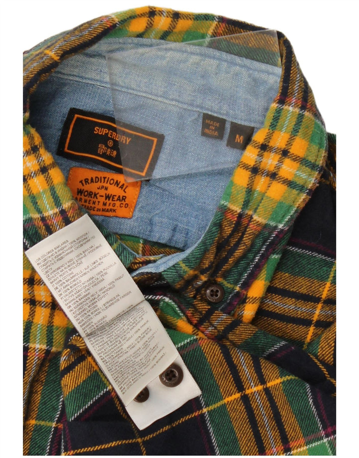 Cămașă de flanel cu carouri Superdry pentru bărbați, bumbac caros, multicolor