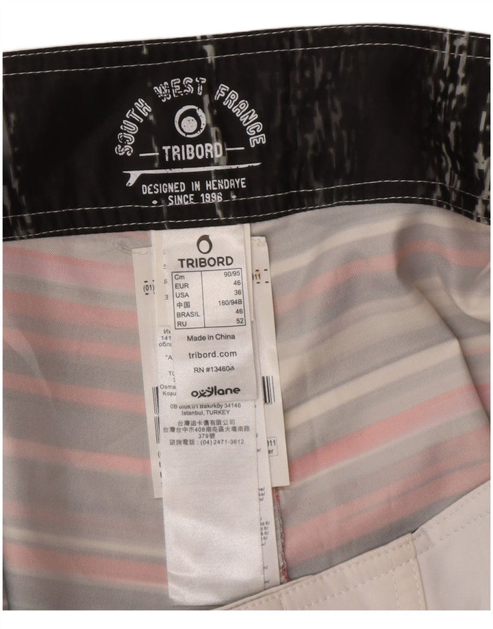 Pantaloni scurți de înot cargo pentru bărbați TRIBORD EU 46 mici, multicolore, cu dungi
