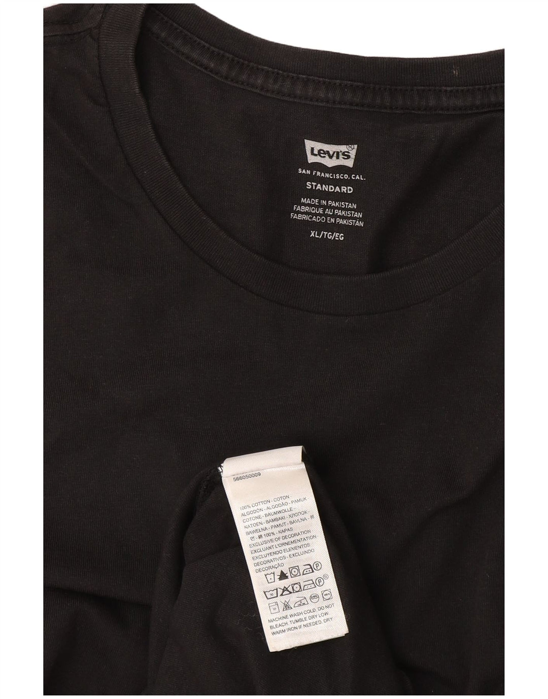 Tricou standard pentru bărbați Levi's Top XL bumbac negru