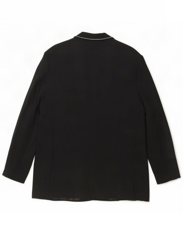 Marks & Spencer jachetă cu 3 nasturi pentru femei Marea Britanie 22 3XL Viscoză neagră