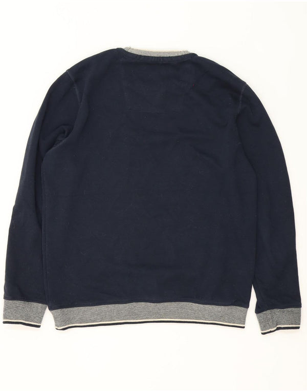Crew Clothing Hanorac pentru bărbați Pulover mare albastru bleumarin Poliester bloc de culoare