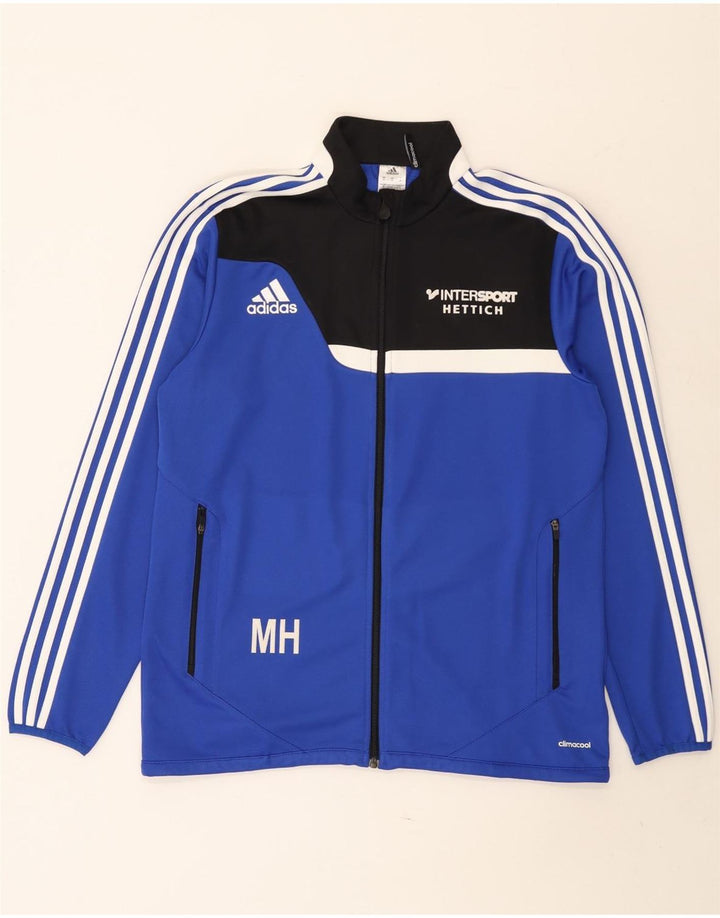 Jachetă de top pentru trening Climacool Graphic Adidas pentru bărbați, albastru mediu, bloc de culoare