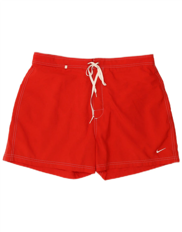 Pantaloni scurți de înot Nike pentru bărbați, mari, roșii, din poliester color bloc