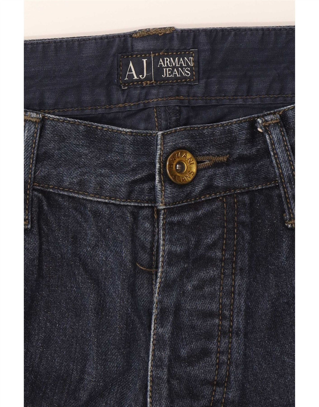 Blugi drepti pentru bărbați Armani W32 L33 Bumbac bleumarin