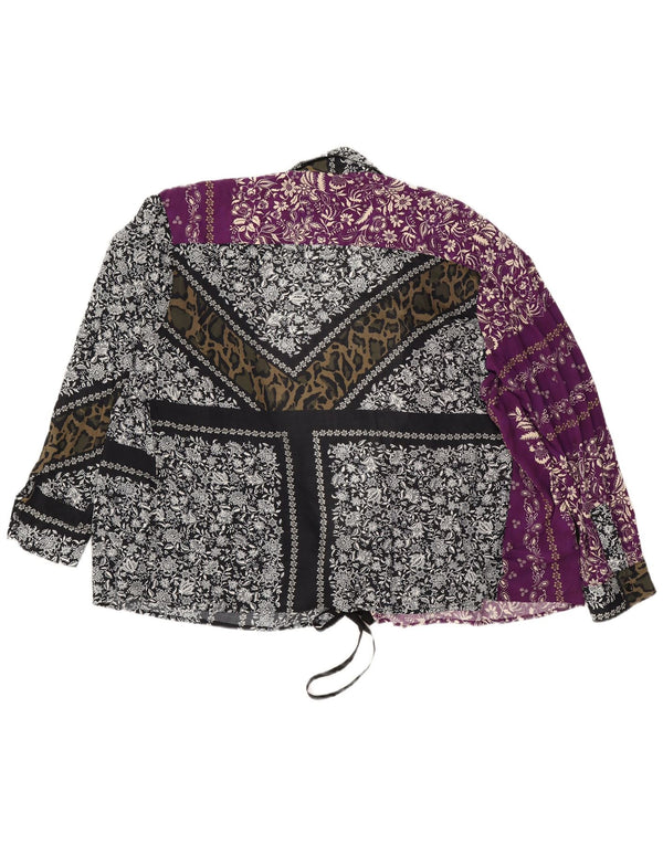 REPLAY Womens Wrap Shirt Blouse UK 18 XL Multicoloured Floral Viscose