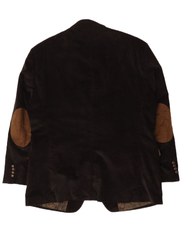 Jachetă pentru bărbați Ralph Lauren din velur cu 2 nasturi, UK 44 XL, bumbac negru