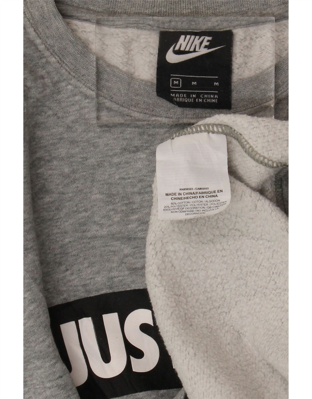 Hanorac grafic pentru bărbați Nike Pulover, bumbac cu pete gri mediu