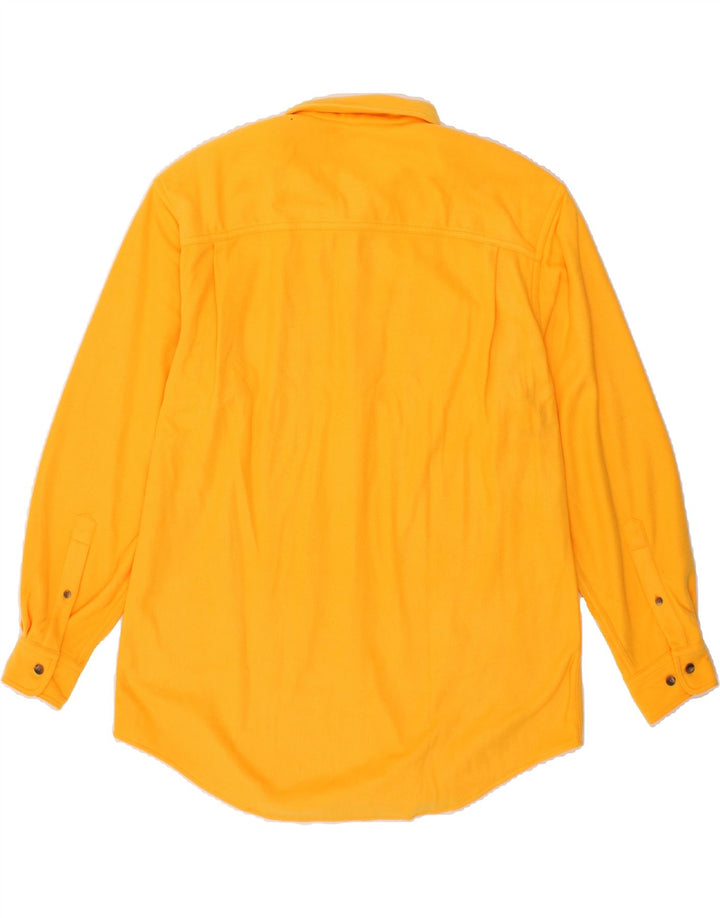 LANDS END Mens Shirt Size 15 15 1/2 Medium Yellow Polyester Vintage Lands End and Second-Hand Lands End from Messina Hembry 
