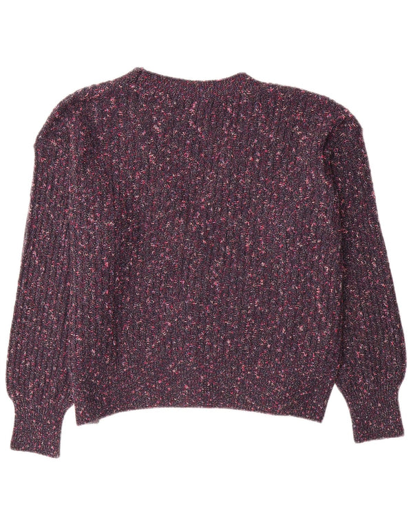 Pulover cardigan pentru femei Marks & Spencer UK 16, mare, mov cu pete