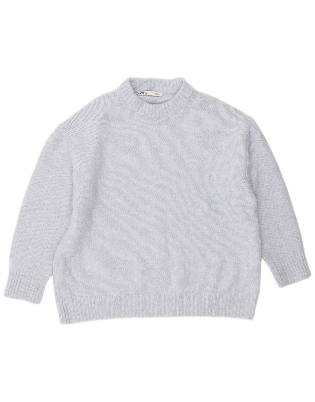 Pulover supradimensionat pentru femei Zara, cu gâtul turn, UK 16, mare, albastru