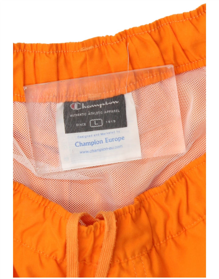 Pantaloni scurți de înot grafic pentru bărbați Champion, mari, portocalii, din poliester