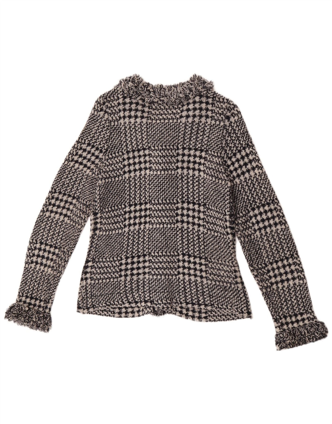 Pulover cardigan pentru femei Marks & Spencer UK 12 Medium Bluemarin Houndstooth