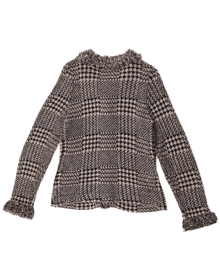 Pulover cardigan pentru femei Marks & Spencer UK 12 Medium Bluemarin Houndstooth
