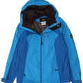 Jack Wolfskin Jachetă de ploaie cu glugă pentru bărbați UK 34 Small Blue Colorblock