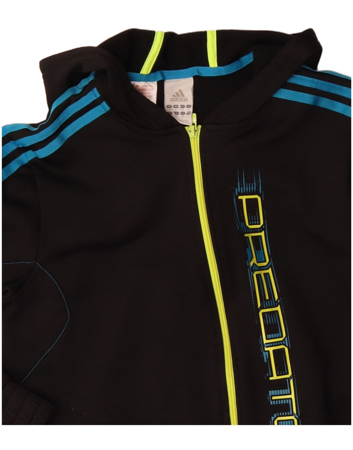 Adidas Predator Graphic Zip Hoodie Pulover 13-14 ani Poliester negru
