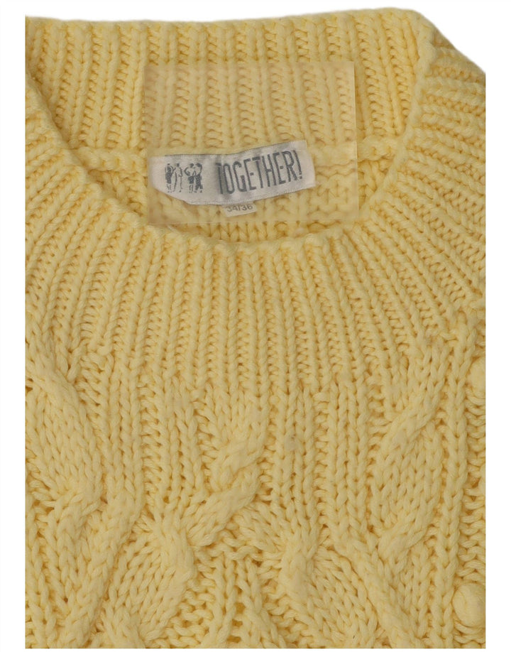 TOGETHER Womens Oversized Turtle Neck Jumper Sweater EU 34/36 XS Yellow