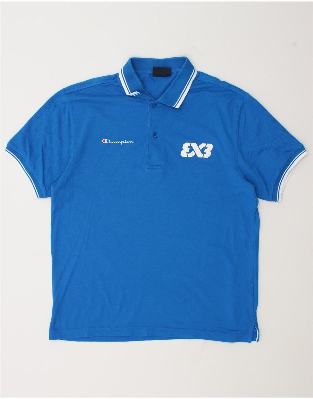 Tricou polo pentru bărbați Champion, din bumbac albastru mediu