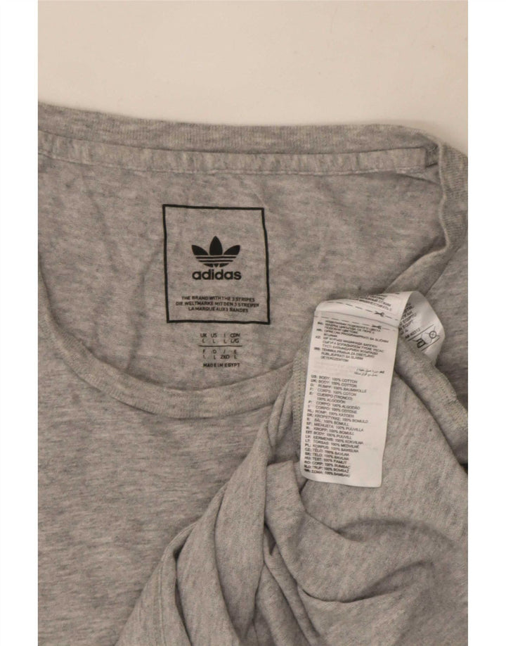 Tricou pentru bărbați Adidas Top mare, gri, pete din bumbac