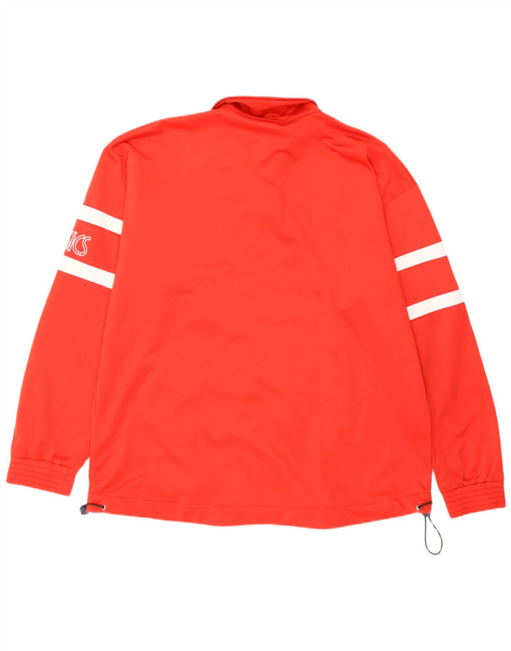 Jachetă de top pentru trening grafic Asics pentru bărbați XL poliester roșu