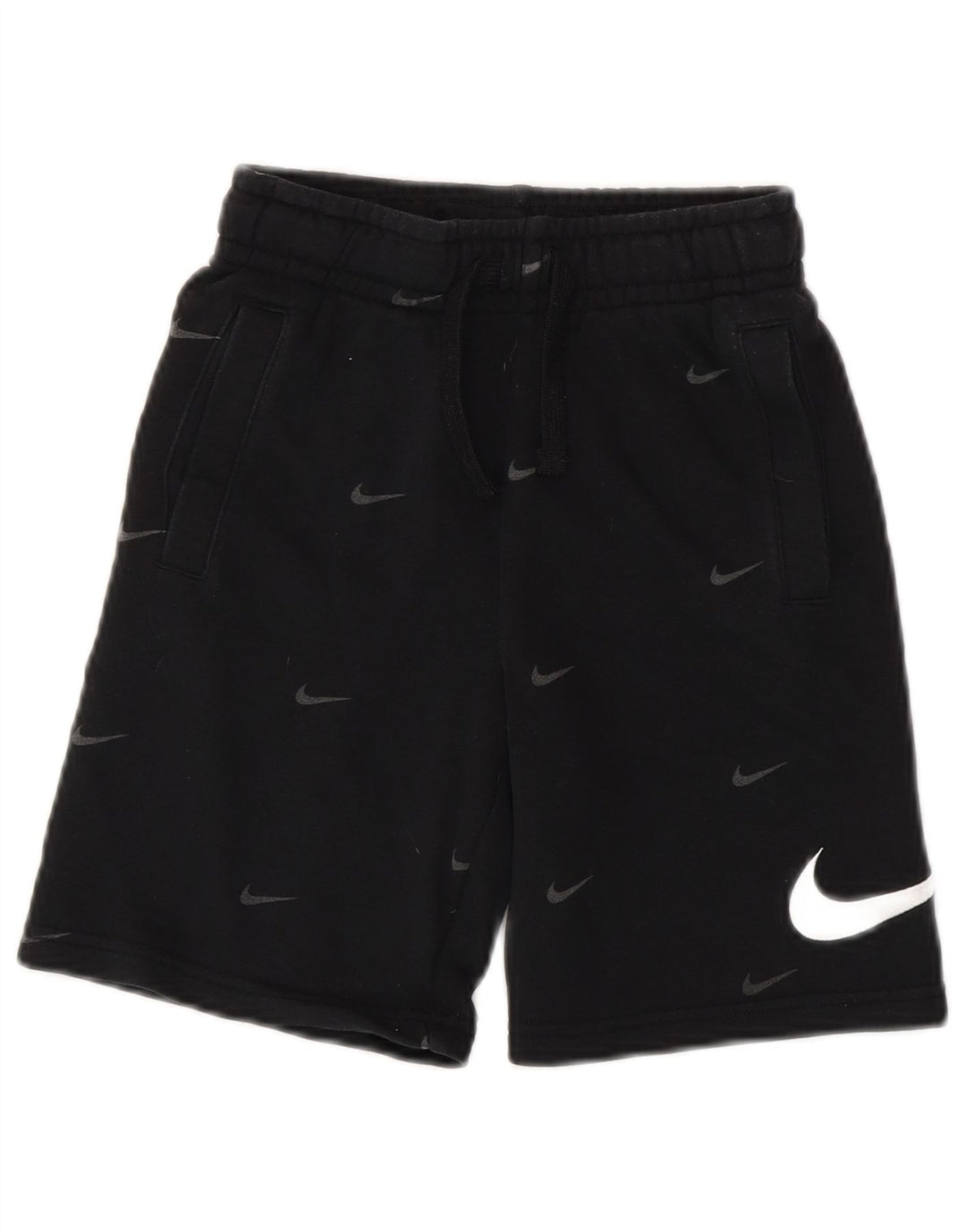 Pantaloni scurți sport grafic NIKE pentru băieți, 8-9 ani, mici, negru
