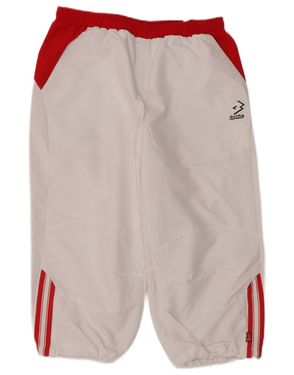 Pantaloni de trening Capri pentru bărbați Lotto UK 40/42, mare, alb, bloc de culoare