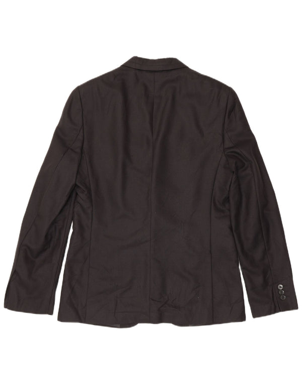 Blazer pentru bărbați Zara cu 2 nasturi EU 50 Medium Black Pinstripe