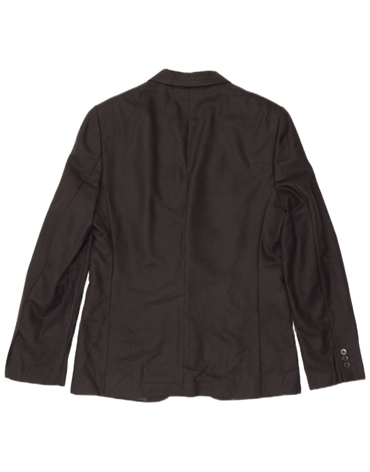 Blazer pentru bărbați Zara cu 2 nasturi EU 50 Medium Black Pinstripe