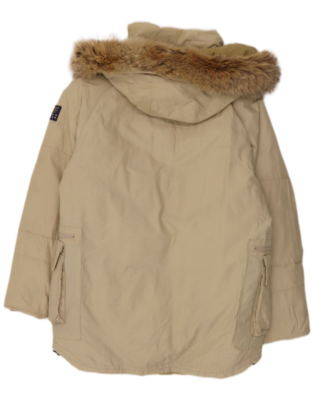 Palton căptușit cu glugă pentru bărbați Woolrich UK 36 Bej mic