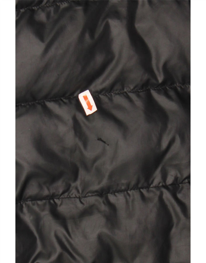 Jachetă căptușită cu glugă ADIDAS pentru băieți 9-10 ani, poliester negru