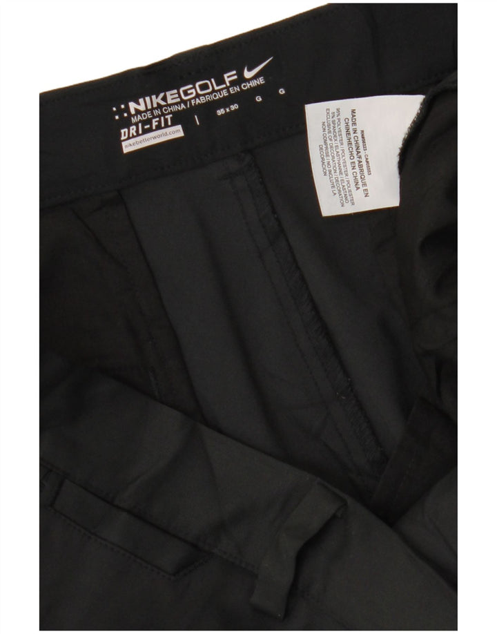 Pantaloni chino Dri Fit drepti pentru bărbați Nike W35 L30 Poliester negru