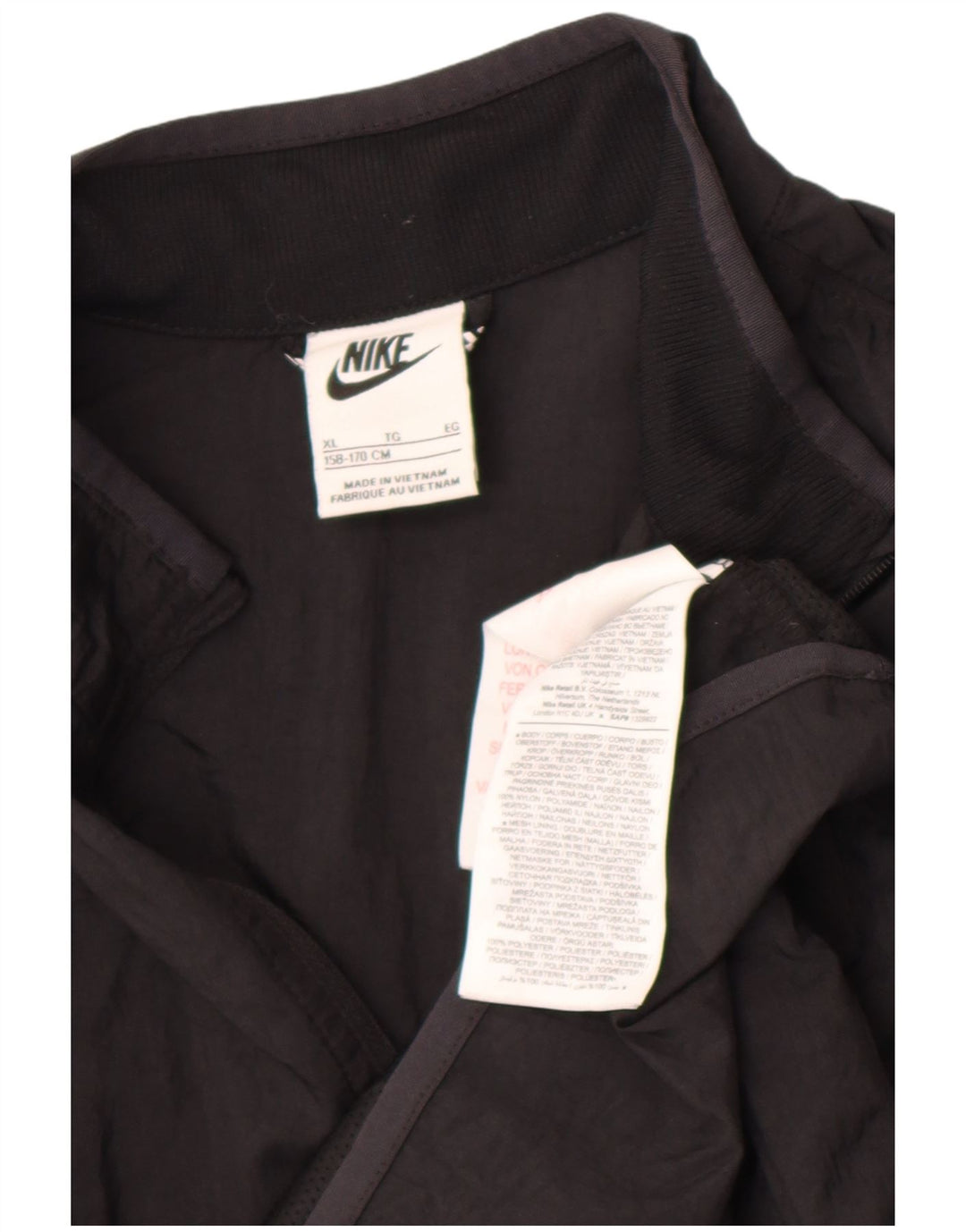 Jachetă de trening cu pulover grafic Nike pentru băieți 13-14 ani, XL, nailon negru