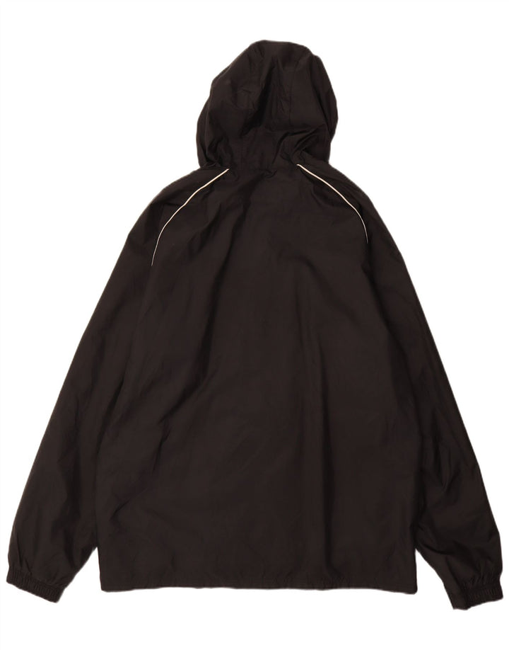 Jachetă de trening cu glugă Adidas pentru bărbați, mare, neagră, poliamidă