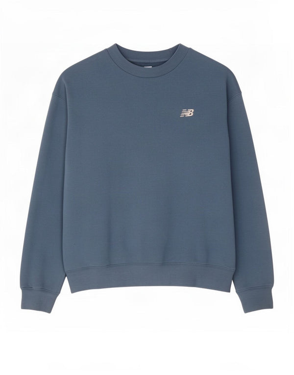 Pulover supradimensionat pentru femei New Balance UK 10 Bumbac albastru mic