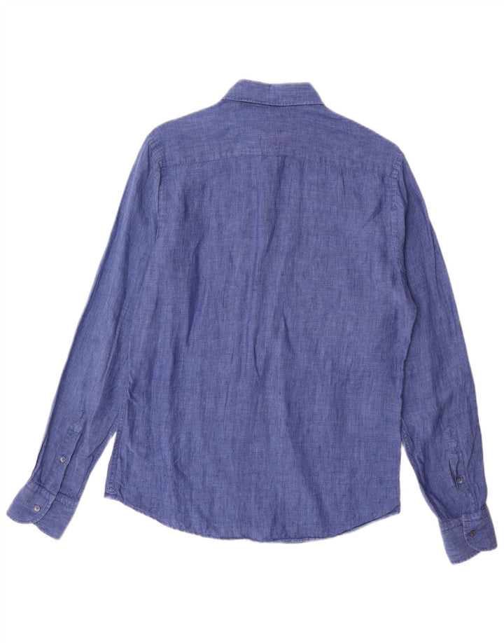 Cămașă Massimo Dutti Bărbați Mic Albastru