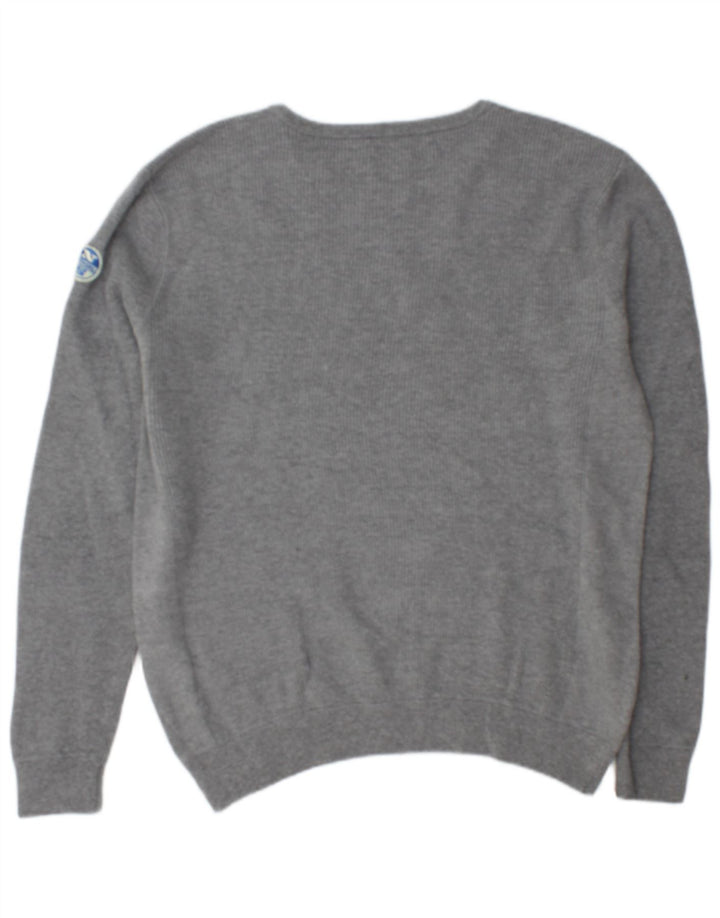 Pulover North Sails pentru bărbați, cu gât crew, XL, bumbac gri